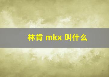 林肯 mkx 叫什么